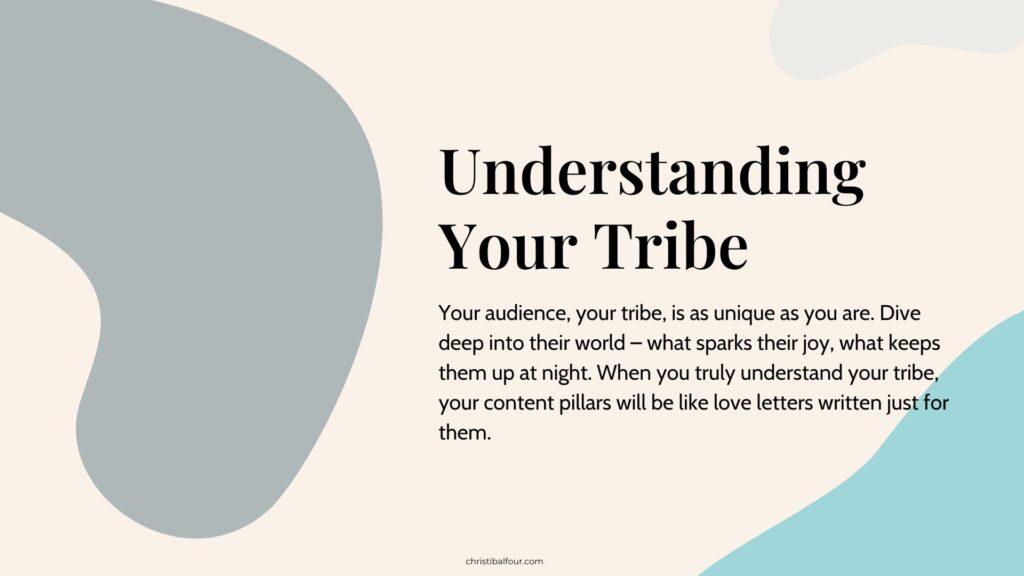 a white and blue background with black text - Understanding Your Tribe